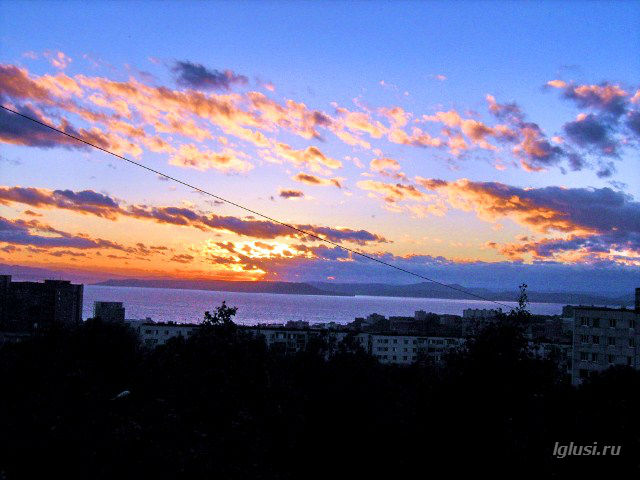 / закат из моего окна