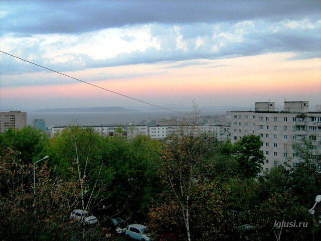 / закат из моего окна