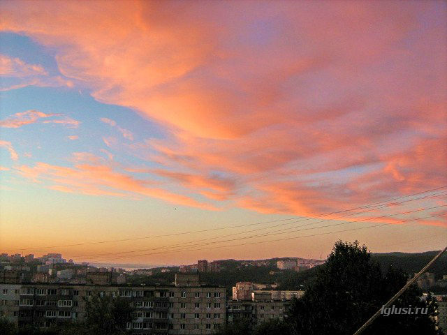 / закат из моего окна