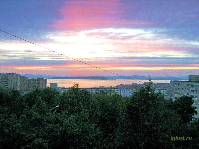 / закат из моего окна